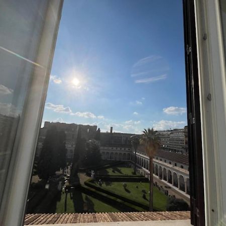 Camera X2 Con Magnifica Vista Sul Chiostro Di Michelangelo E Le Terme Di Diocleziano Roma Eksteriør bilde
