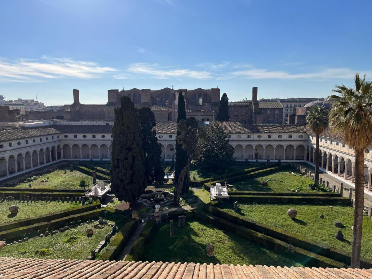 Camera X2 Con Magnifica Vista Sul Chiostro Di Michelangelo E Le Terme Di Diocleziano Roma Eksteriør bilde